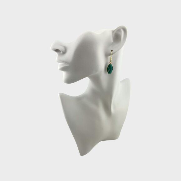 Faceted Russian Amazonite Earrings Vermeil Bezel Gold Filled Ear Wires NWT - Picture 8 of 11